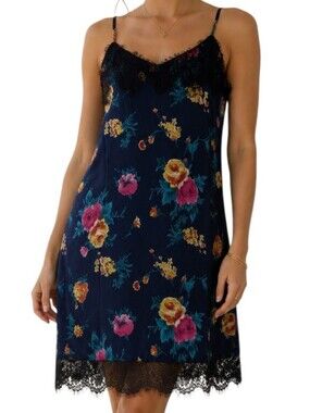 Pins And Needles Slip Dress Women Large Dark Romantic Lace Fringe Indie Sleaze